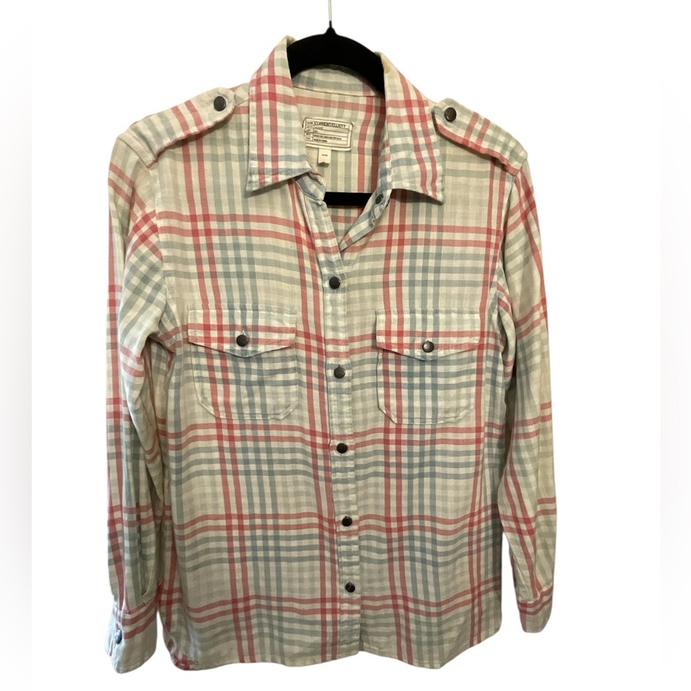 Current/Elliot Checked Button Down Shirt - image 1